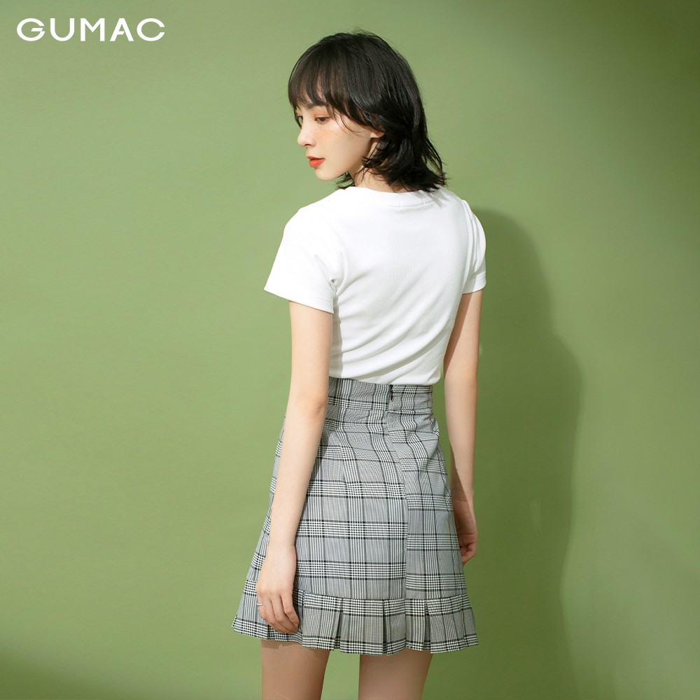 [Mã WABR44 giảm 15% đơn 300k] Chân váy nữ caro ly bèo GUMAC màu xám, đủ size, phong cách năng động, trẻ trung VB173 | BigBuy360 - bigbuy360.vn