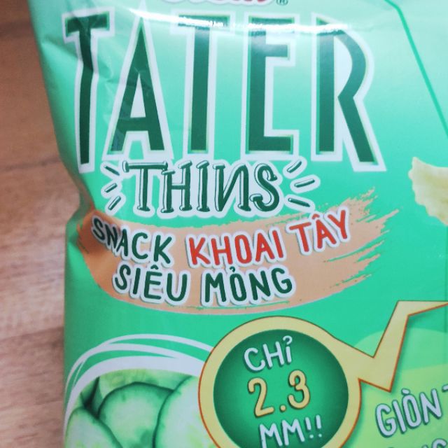 Bánh Snack Oishi khoai tây siêu mỏng vị dưa leo gói 40g  Giòn tan độc đáo mỏng nhẹ diệu kỳ