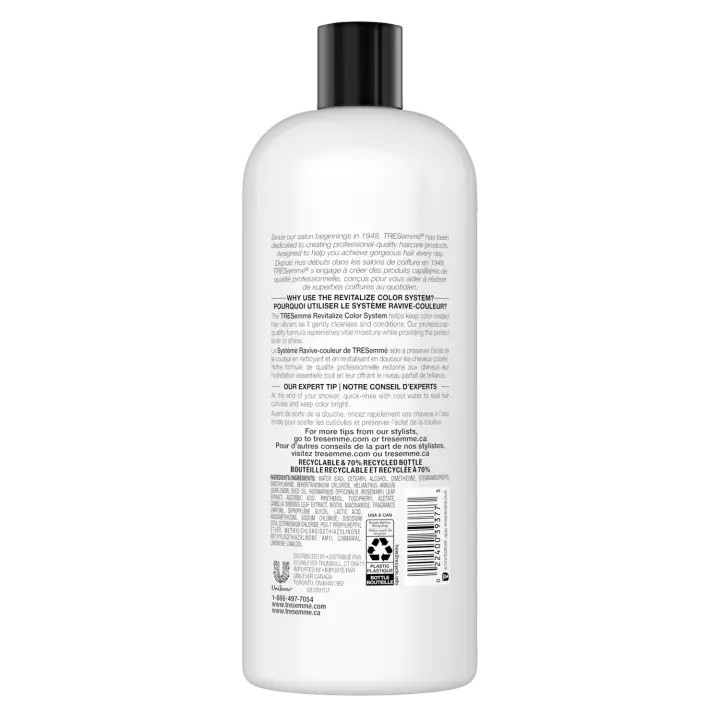 Dầu xả tóc Tresemme Mỹ 828ml dành cho tóc nhuộm giúp giữ màu, nếp, tóc chắc khỏe, óng mượt chuẩn salon