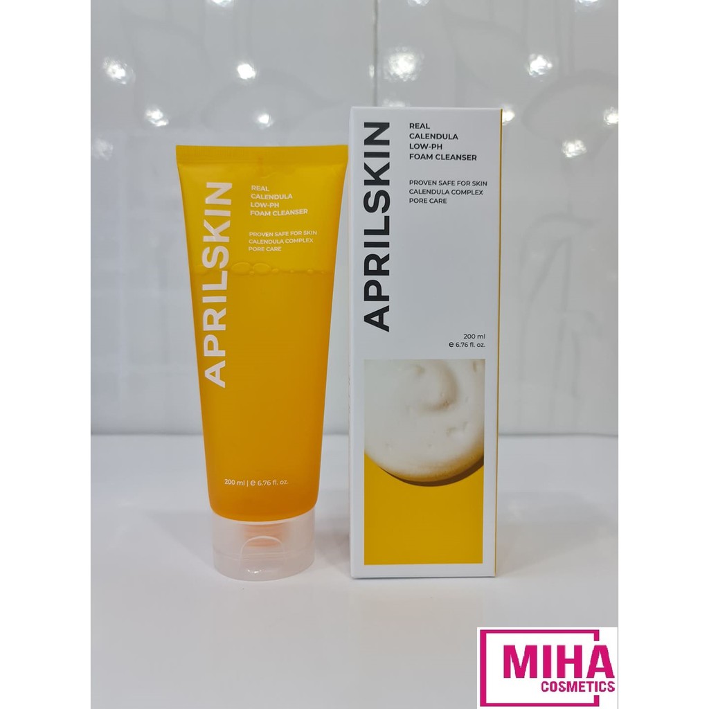 Sữa Rửa Mặt Tạo Bọt APRILSKIN Real Calendula Foam Cleanser 200ml Hàn Quốc
