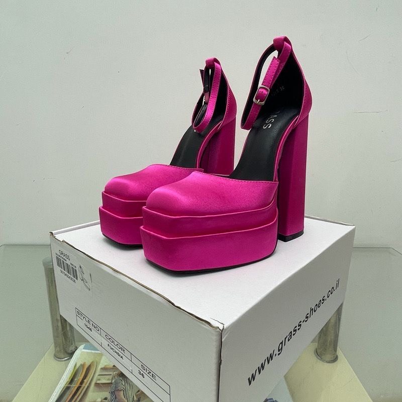 Guốc 14cm satin các màu