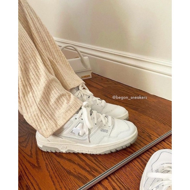 Giày Sneaker Thể Thao NB550 Trắng Full Box, Giày Thể Thao Nam Nữ _Newbalance_ 550 White Bản Đẹp