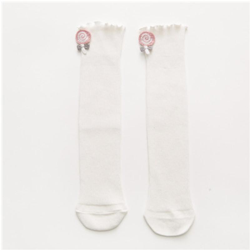 Vớ Cotton Dài Cắt Họa Tiết Hoa Dễ Thương Dành Cho Bé Gái 0-12 Tháng Tuổi