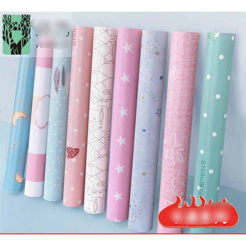 Giấy Dán Tường 45cm Rộng x 1m Dài Màu Tuổi Thơ MM013