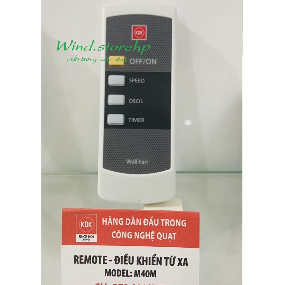 Remote Quạt Treo Tường KDK M40M - Điều Khiển Từ Xa M40M - Hàng Chính Hãng - Linh Kiện Quạt KDK