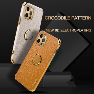 Ốp điện thoại da cá sấu có giá đỡ nhẫn dành cho Samsung S20 S21 Ultra S20 S10 Plus S21 Fe S20Fe S21Fe