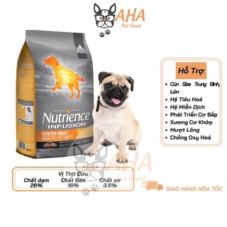 Thức Ăn Cho Chó Pug Nutrience Infusion Bao 10kg Phát Triển Cơ Bắp, Da Lông Bóng Mượt - Thịt Gà Tây, Rau Củ, Trái Cây