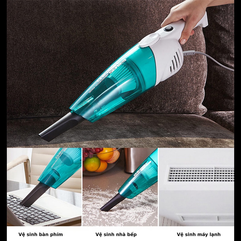 Máy Hút Bụi Cầm Tay Màu Xanh Hãng M.i- Máy Hút Bụi Vacuum Cleaner DX118C  Bảo Hành 12 Tháng
