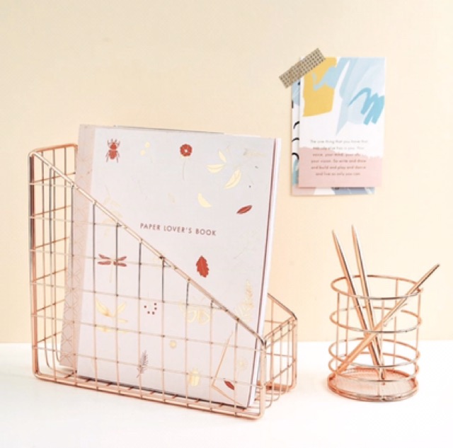 Kệ tài liệu A4 rose gold