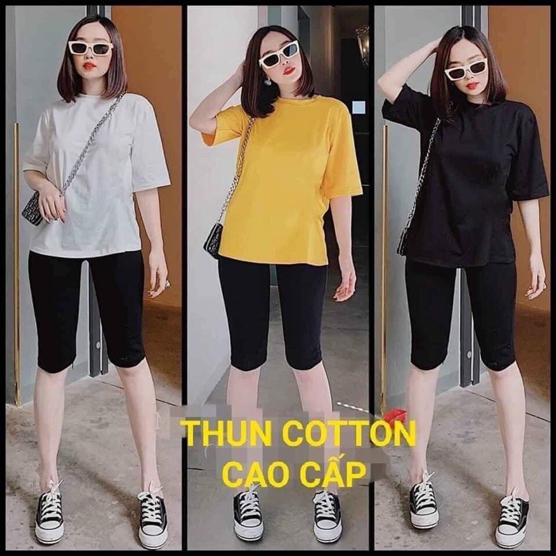 [ ĐỒ GIẤU BỤNG ] Đồ bộ fom rộng chất cotton loại dày mịn