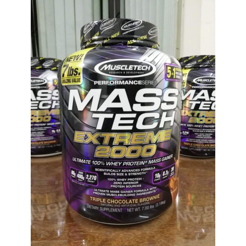 Sữa Tăng cân tăng cơ MuscleTech Mass Tech Extreme 2000 (7lbs) 3,2kg