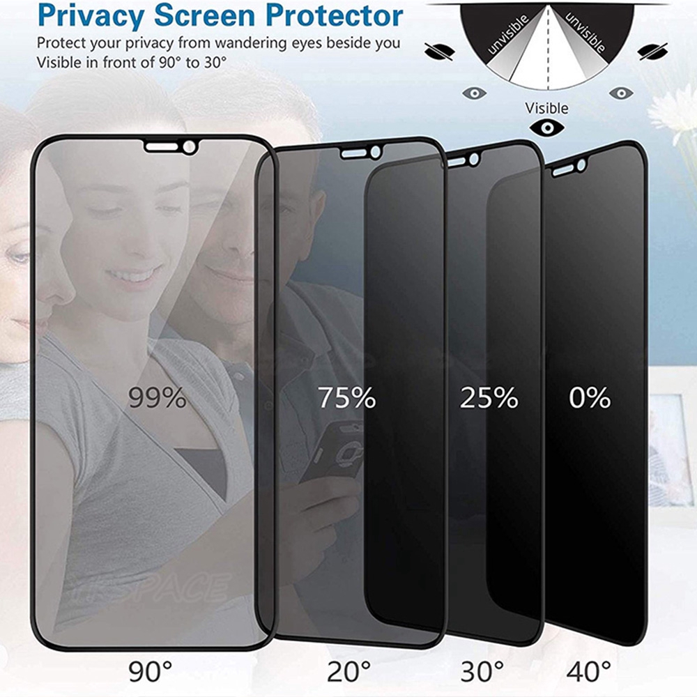 Xiaomi Mi6/6X/Mi8/8SE/8Lite/Mi9/9SE Privacy Anti-Spy Tempered Glass Screen Protector 9H Tempered Glass Screen Film