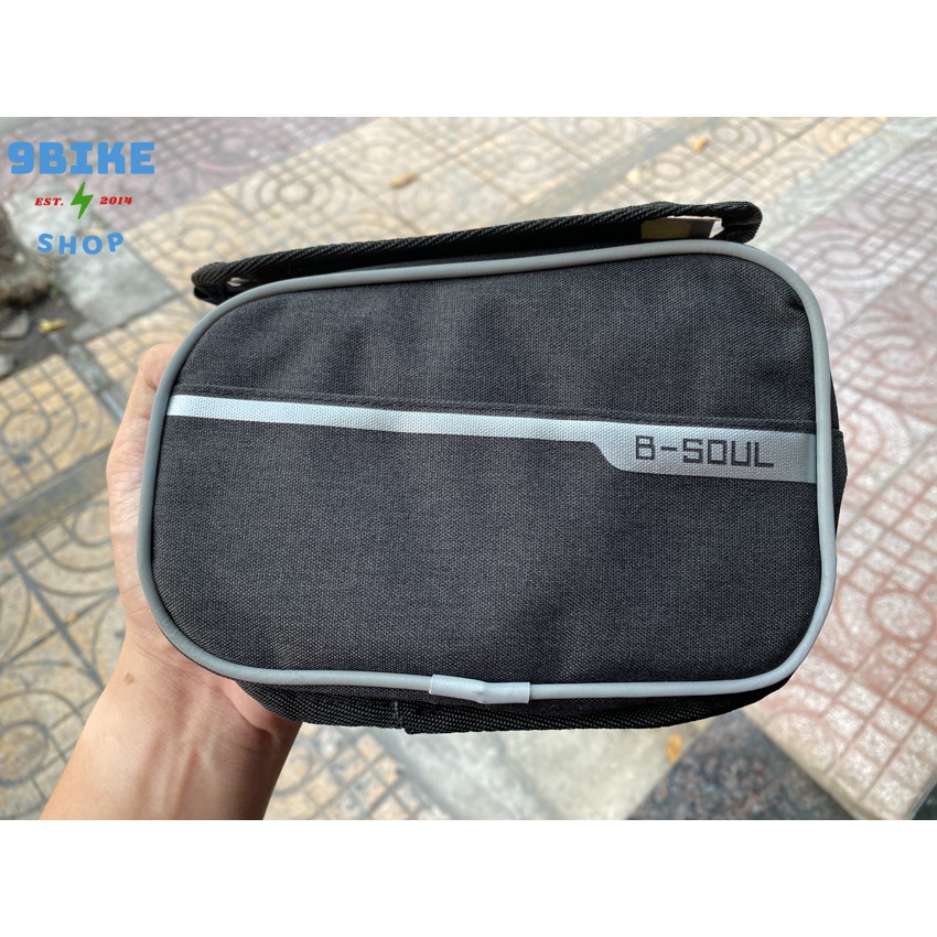 Túi treo sườn xe đạp có ngăn điện thoại B-Soul YA122-2 Màu đen