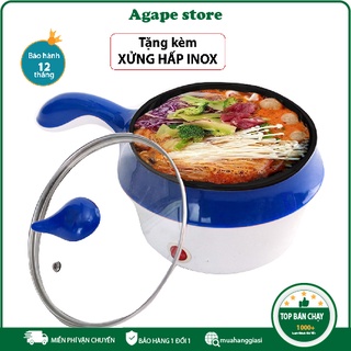 Nồi lẩu hấp mini 2 tầng đa năng chống dính 2 trong 1 - có thể Chiên, Xào, Nấu ăn, nấu cơm