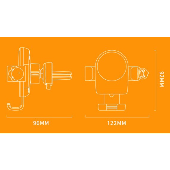 Giá đỡ điện thoại trên ô tô Hình catoon dễ thương Thiết kế lỗ thông hơi ổn định Tản nhiệt với đệm silicon mềm Winter064