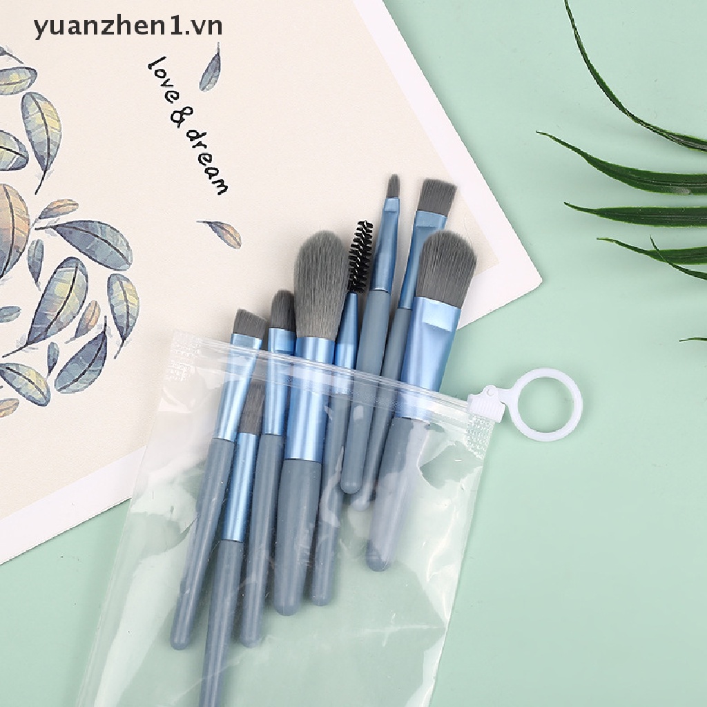 [Hàng Mới] Set 8 Cọ Trang Điểm Nhỏ Gọn Và Mềm Mại Tiện Dụng Khi Đi Du Lịch
