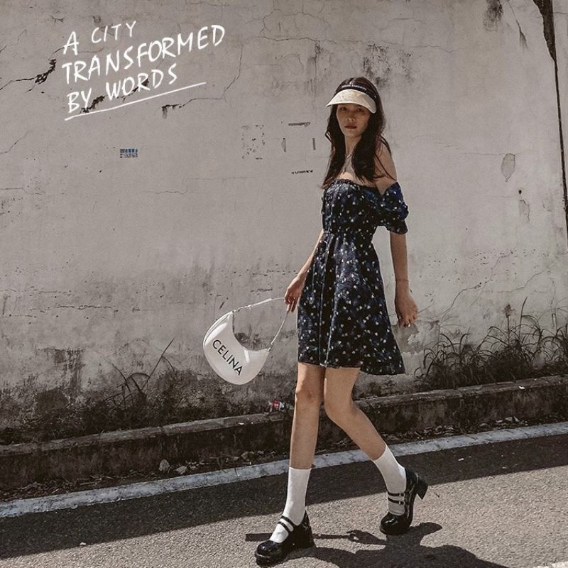 Giày lolita đế cao 5P da bóng , giày cao gót đáng yêu hai quai ngang phong cách ulzzang