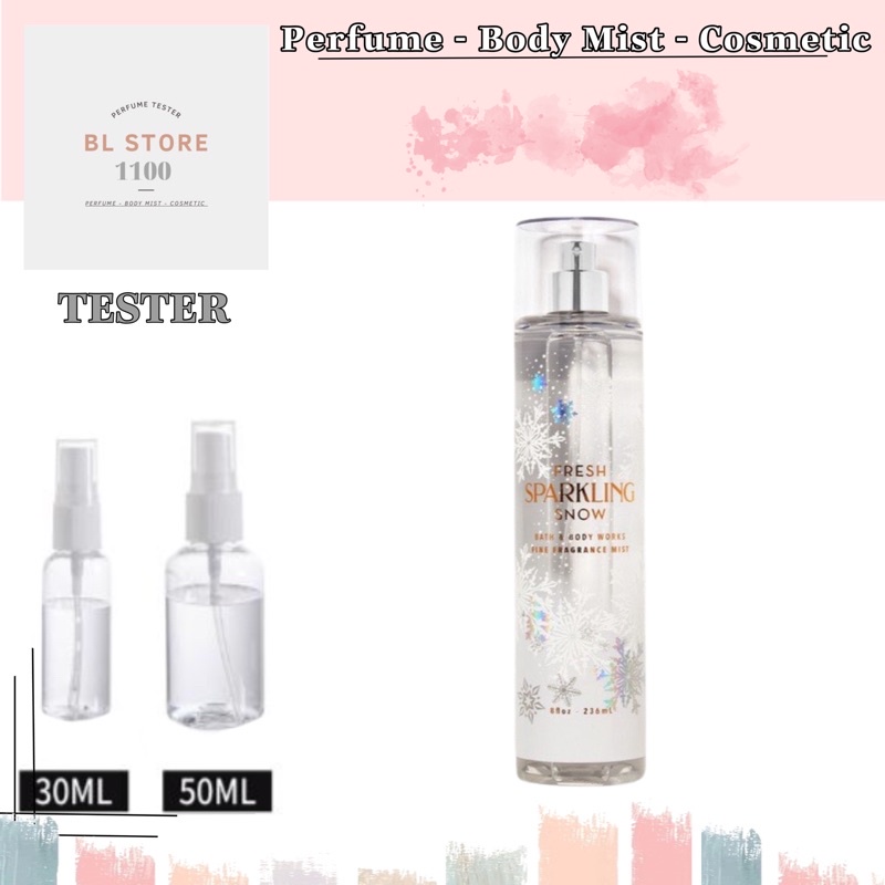 [BL] Xịt Thơm Body Works Fresh Sparkling Snow  Snowflakes Cashmere  Winterberry Wonder ( Mẫu dùng thử 10ml/30ml/50ml)