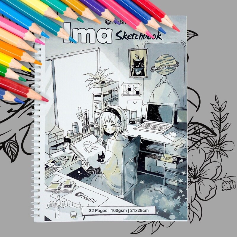 Giấy vẽ, sổ vẽ NaBii Ima Sketchbook 160gsm 32 tờ