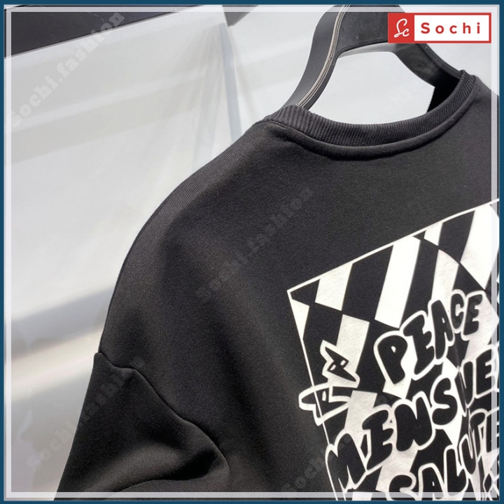 Áo thu đông tay dài, áo giữ nhiệt cổ tròn 3D lạ mắt in CARO mã SW6.69