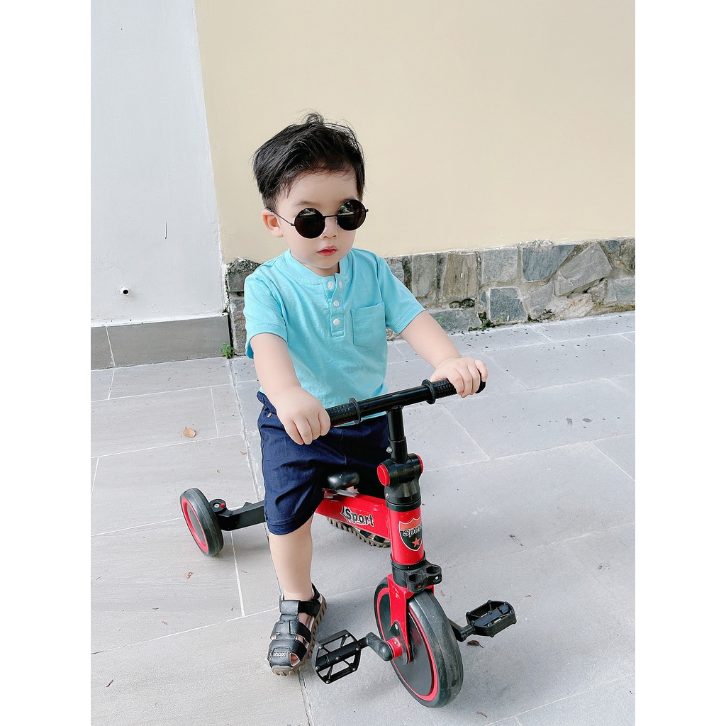 Áo Thun cotton cổ tròn Xanh Ngọc cho Bé( 5-21kg)- Royal KIDS