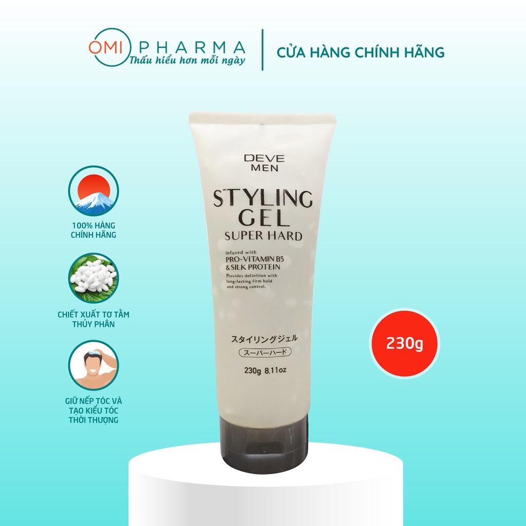 Gel Tạo Kiểu Tóc DEVE Men Styling Gel Nhật Bản (230g)