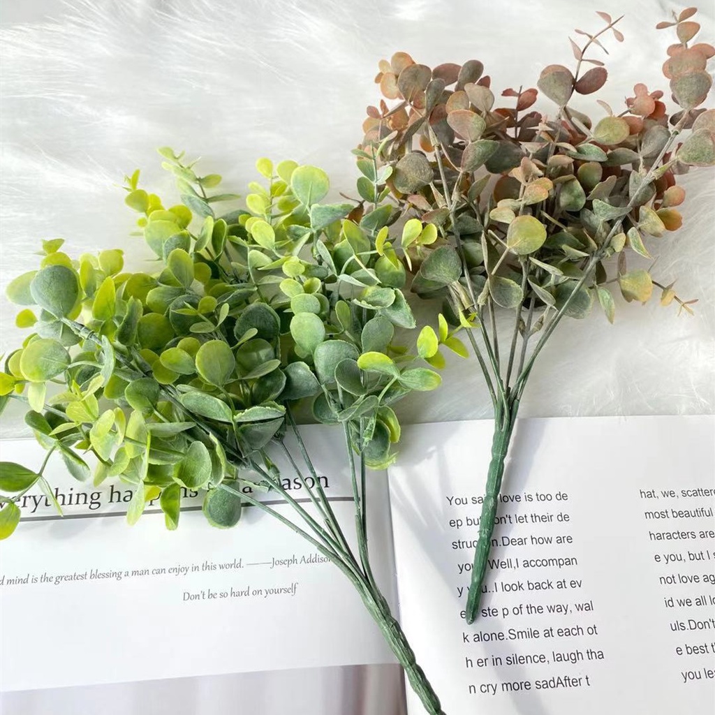 Bó hoa bạch đàn nhân tạo 5 nhánh trang trí nhà cửa/ tiệc tùng/ lễ hội