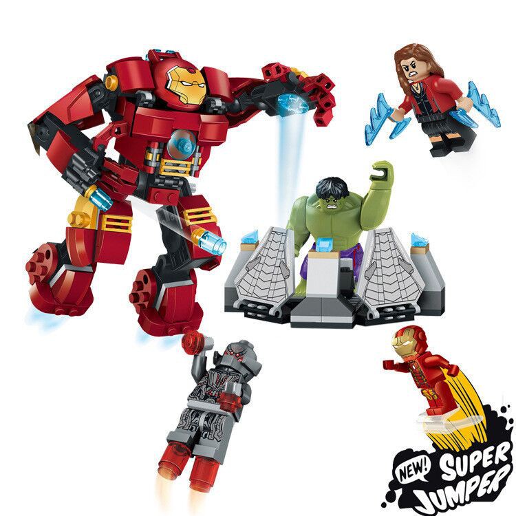 (có sẵn) bộ đồ chơi Lắp ghép Super Heroes Marvel Decool 7110 Lắp Ráp Mô Hình người sắt và khổng lồ xanh hulkbuster