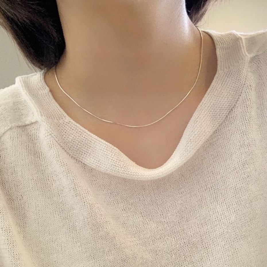 Dây chuyền trơn Bạc, Vòng cổ Bạc bạc thật trơn, 𝐂𝐚𝐦 𝐤𝐞̂́𝐭 𝐜𝐡𝐮𝐚̂̉𝐧 𝐁𝐚̣𝐜 _TUNA SILVER