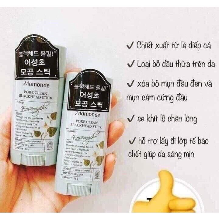 Thanh Lăn Hút Mụn Mamonde Pore Clean Black Head Stick