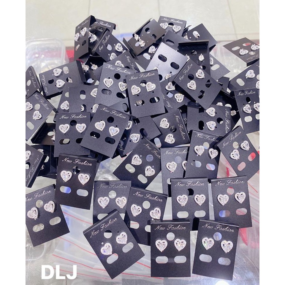 Bông tai trai tim nhỏ cho nữ bạc ta nguyên chất