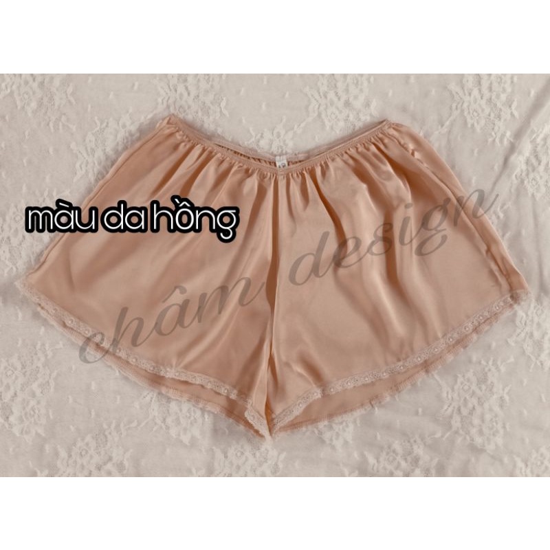 Quần đùi lụa satin , hàng thiết kế độc quyền tại shop