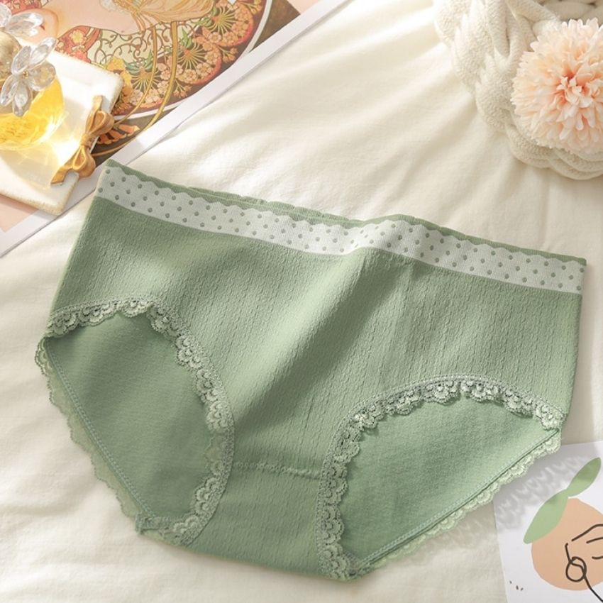 Quần lót nữ cotton vải mềm viền ren ôm bụng thông hơi kháng khuẩn co giãn 4 chiều LQ13