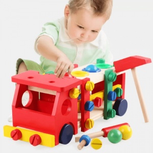 Đồ Chơi Ô Tô Lắp Ghép Kỹ Thuật- Vặn Ốc- Luyện Vận Động Tinh Cho Bé