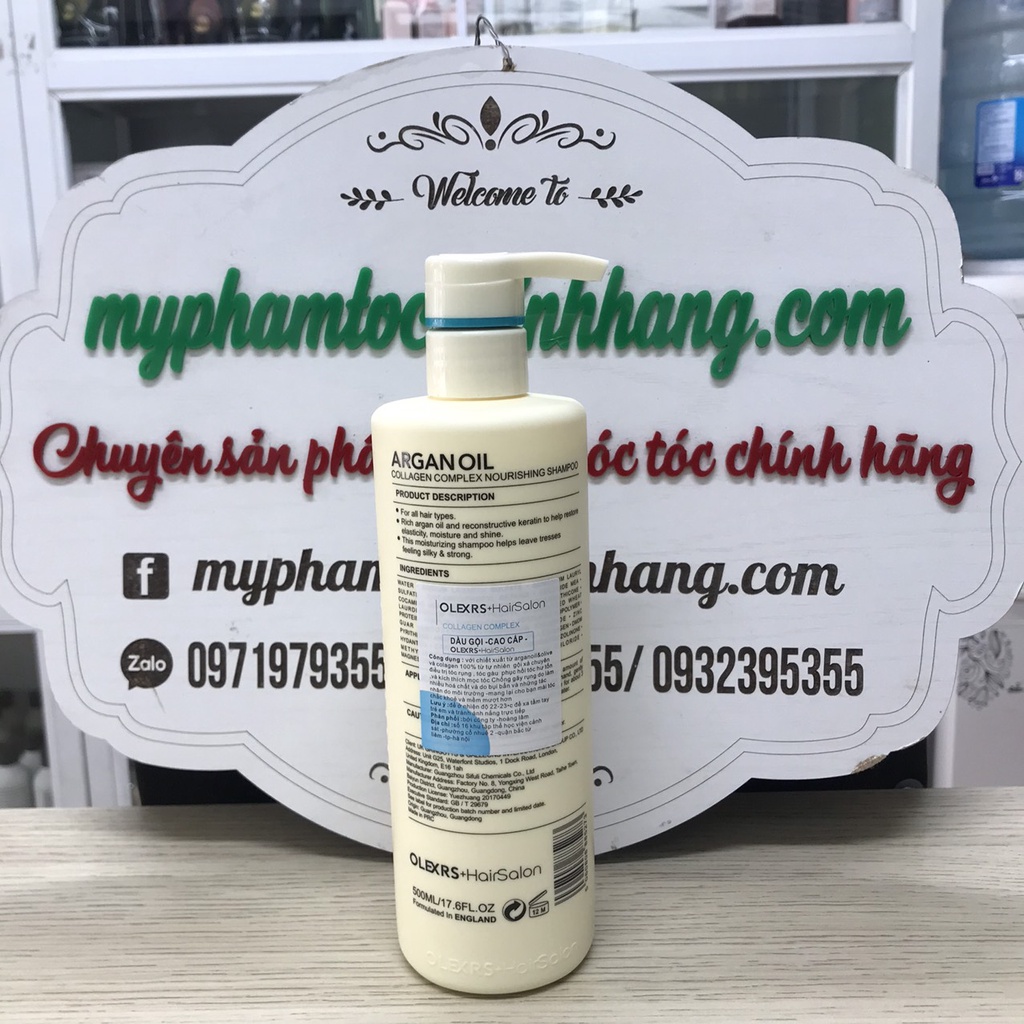 Dầu Gội Xả Olexr Argan Oil Collagen Hair Salon 500ml
