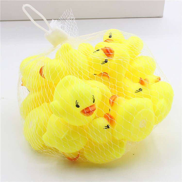 Túi 20 con vịt con nhỏ màu vàng kêu chít chít đồ chơi cho bé trong nhà tắm