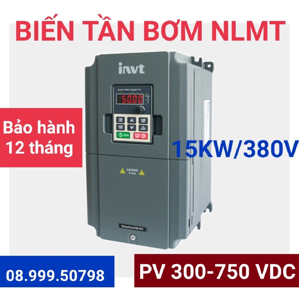 Biến Tần INVT 15KW/380V bơm năng lượng mặt trời .