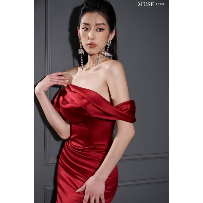 (MẪU MỚI) ĐẦM BODY NỮ DỰ TIỆC VAI TRẦN GỢI CẢM QUYẾN RŨ PU HHP