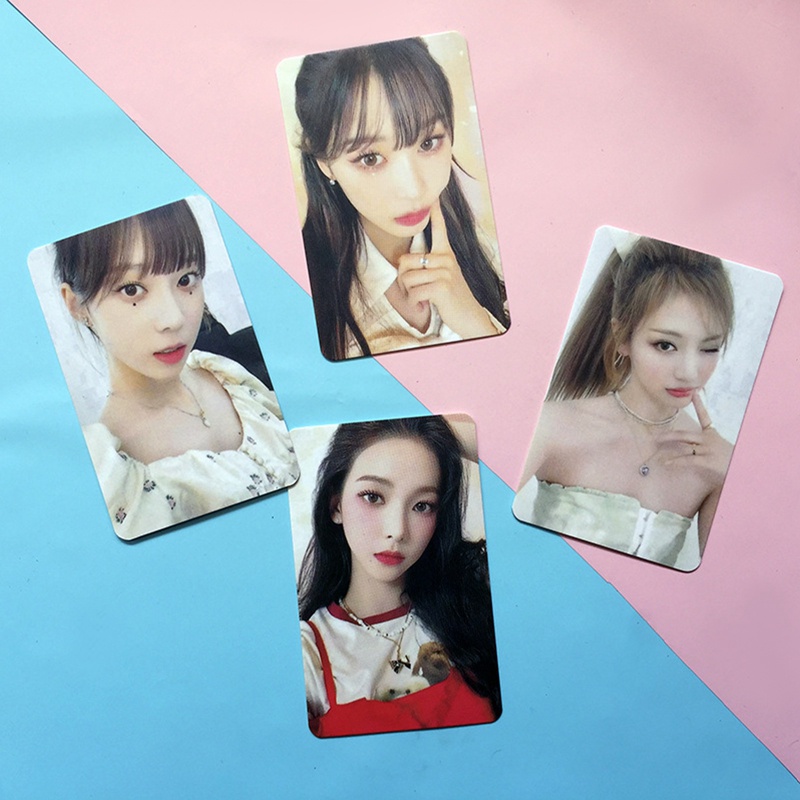 Set 4 Tấm Thẻ Ảnh In Hình Các Thành Viên Nhóm Nhạc Kpop Aespa Mã 2022