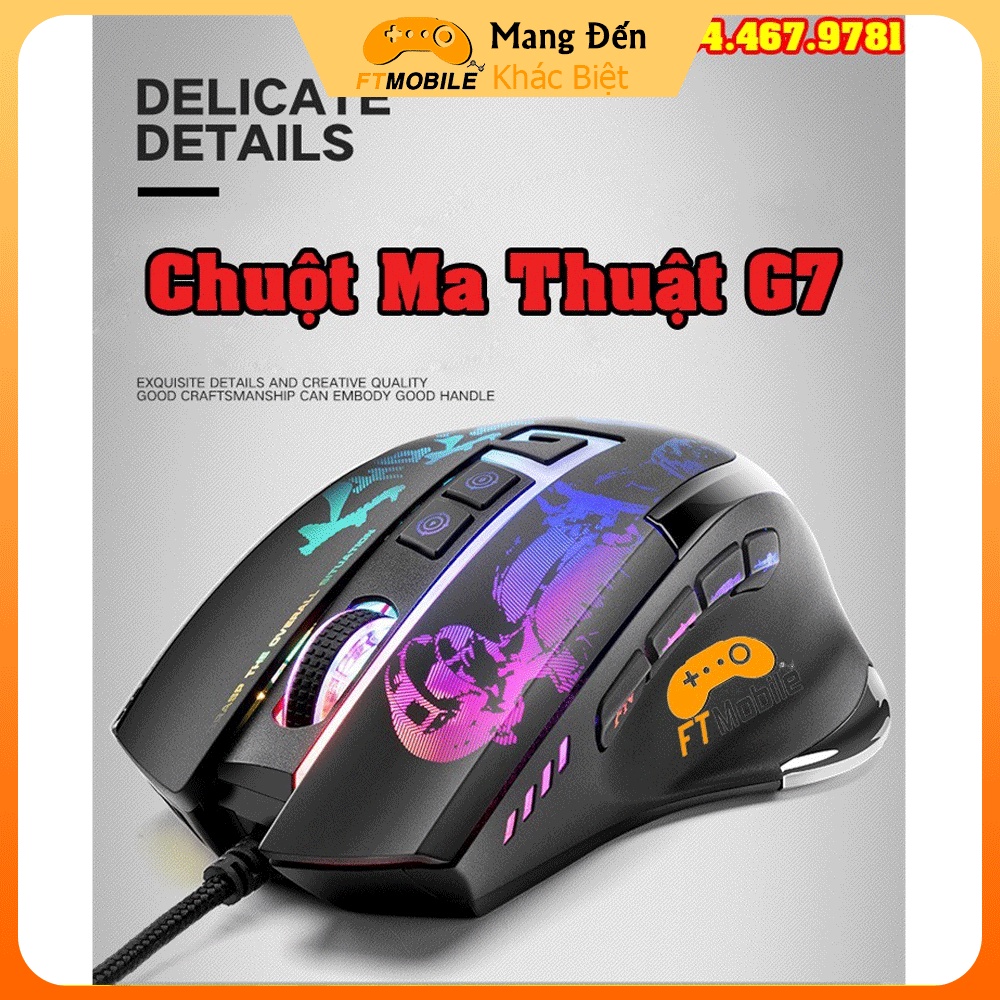 [Mã 254ELSALE giảm 7% đơn 300K] Chuột ma thuật G7 - CHUỘT SIÊU CHẤT hỗ trợ Ghìm Tâm và Autotap tất cả các loại súng