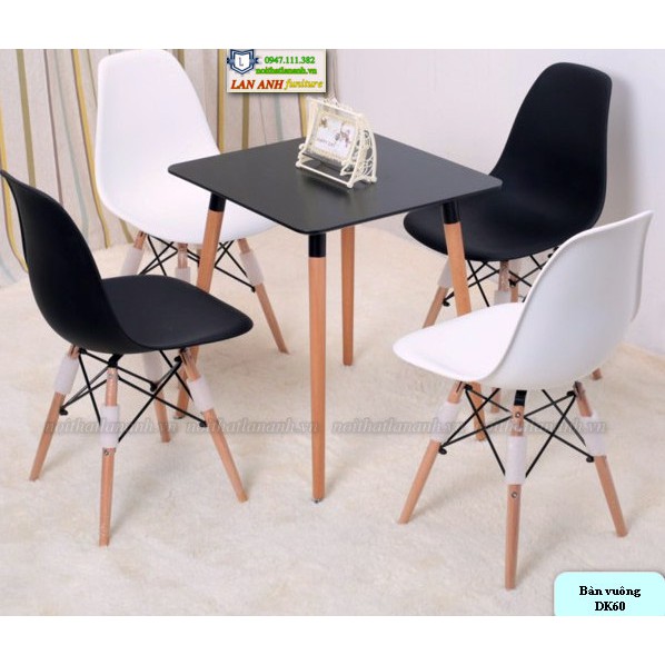 Bàn vuông Eames DK 60cm | BigBuy360 - bigbuy360.vn