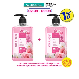 Gel Rửa Tay Watsons Love My Skin Rose & Orchid Scented Gel Hand Soap Hoa Hồng & Phong Lan 500ml