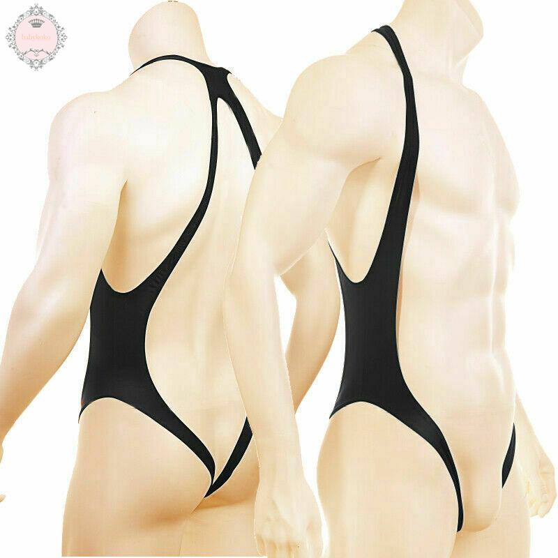 Bodysuit T-back Bikini Backless Sleeveless Elastic Clubwear Sexy Lingerie Briefs Jockstrap Underwear Sissy Slim