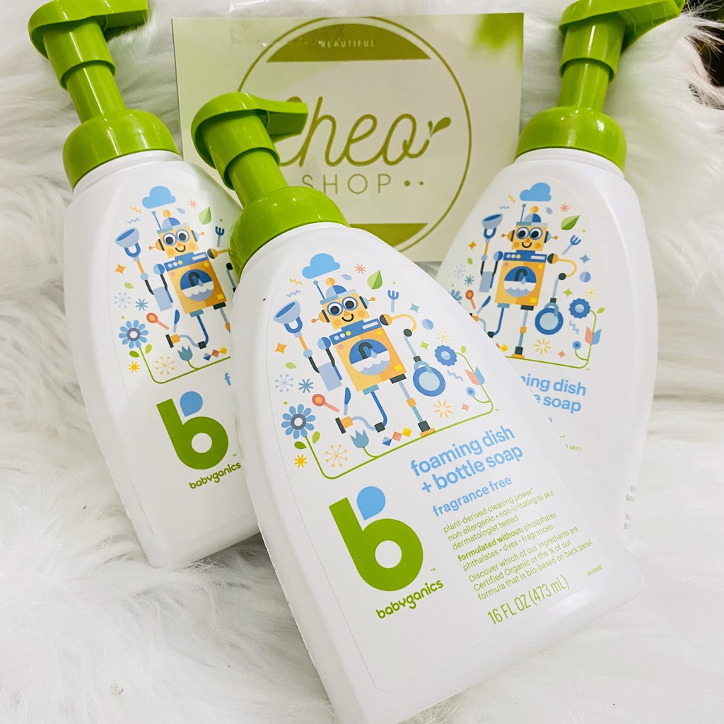 Nước rửa bình Babyganics [HÀNG NHẬP KHẨU MỸ] 473ml