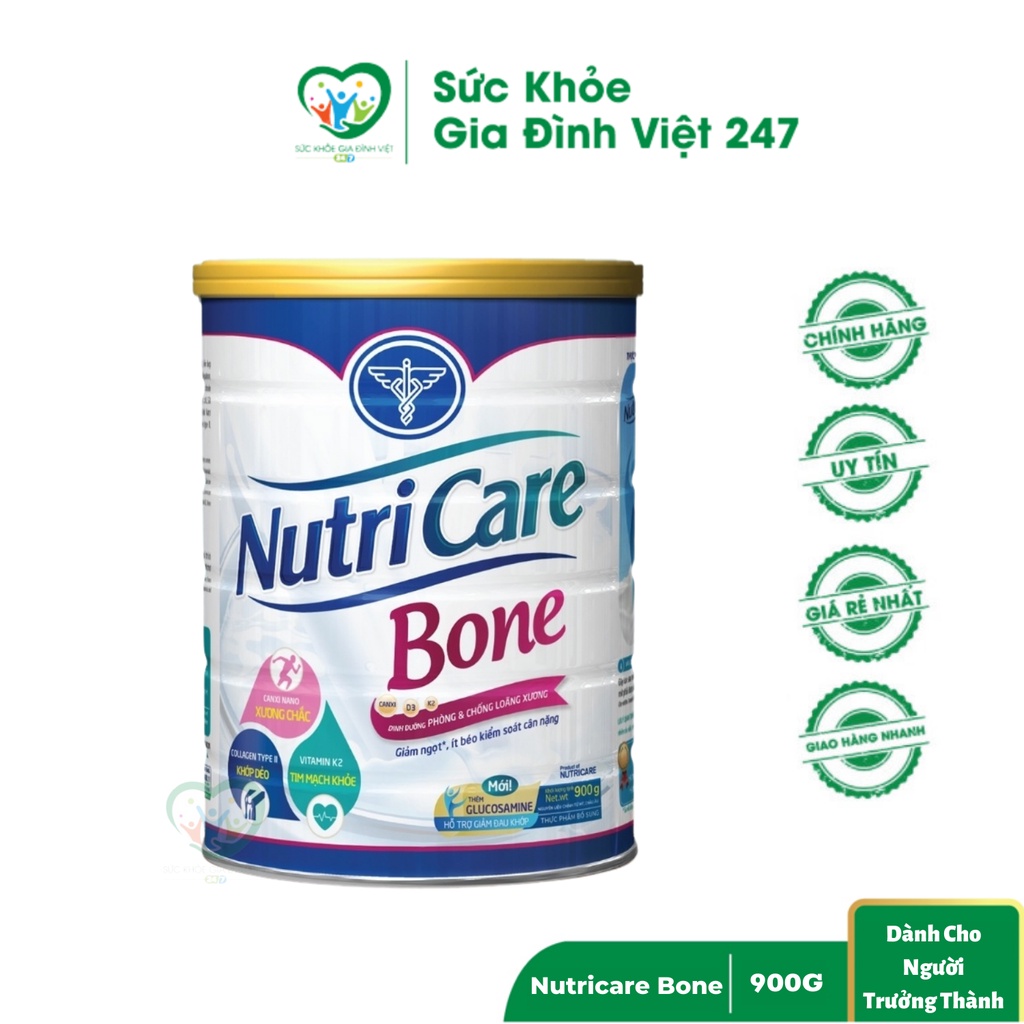 Sữa Nutricare bone 900g - Bổ sung canxi - Giúp xương chắc khỏe