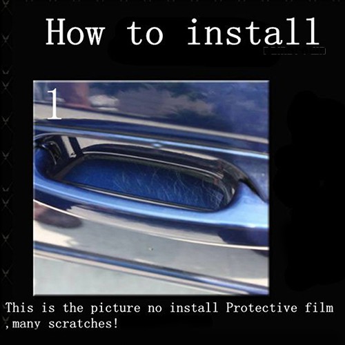 Set 4 phim dán trong suốt cho tay nắm cửa xe hơi