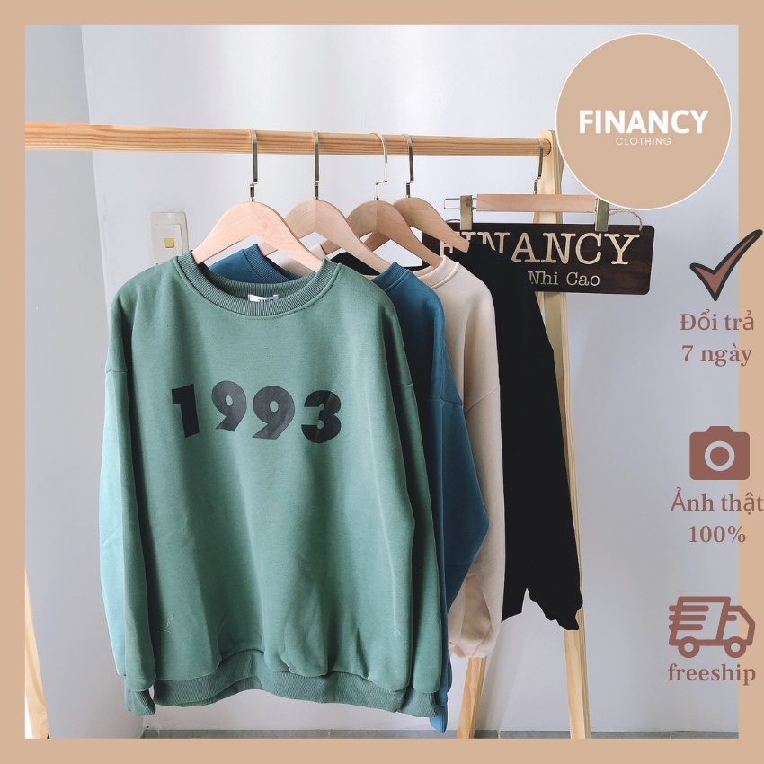 Áo Sweater nỉ bông Unisex ⚡ HÀNG CAO CẤP ⚡ áo nỉ form rộng lót bông mềm mại dễ phối đồ