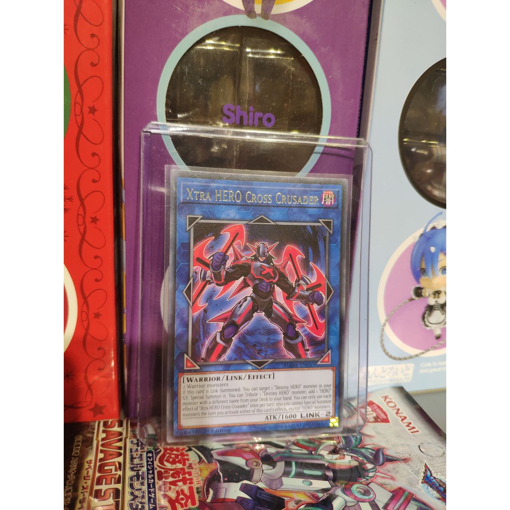 Lá bài thẻ bài Yugioh Xtra HERO Cross Crusader – Rare - Tặng bọc bài nhựa bảo quản