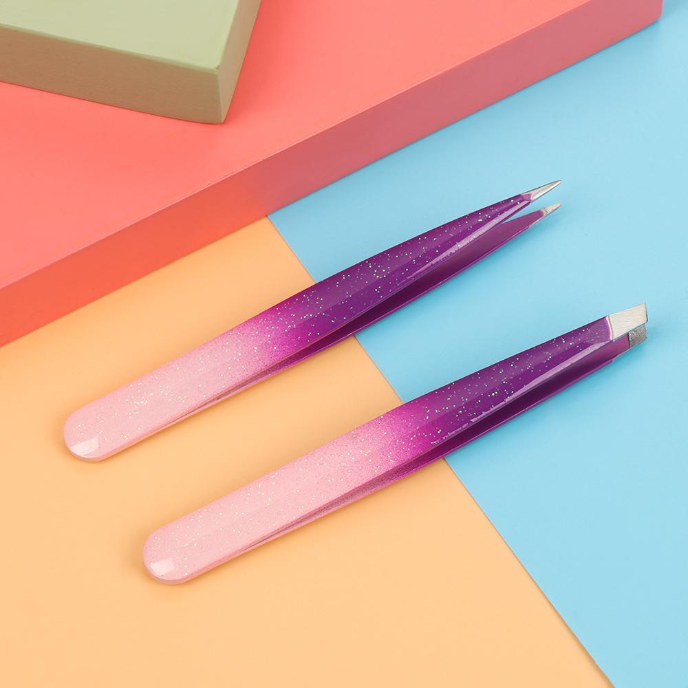 Nhíp Nhổ Lông Mày Đầu Nghiêng Màu Sắc Gradient EUCA