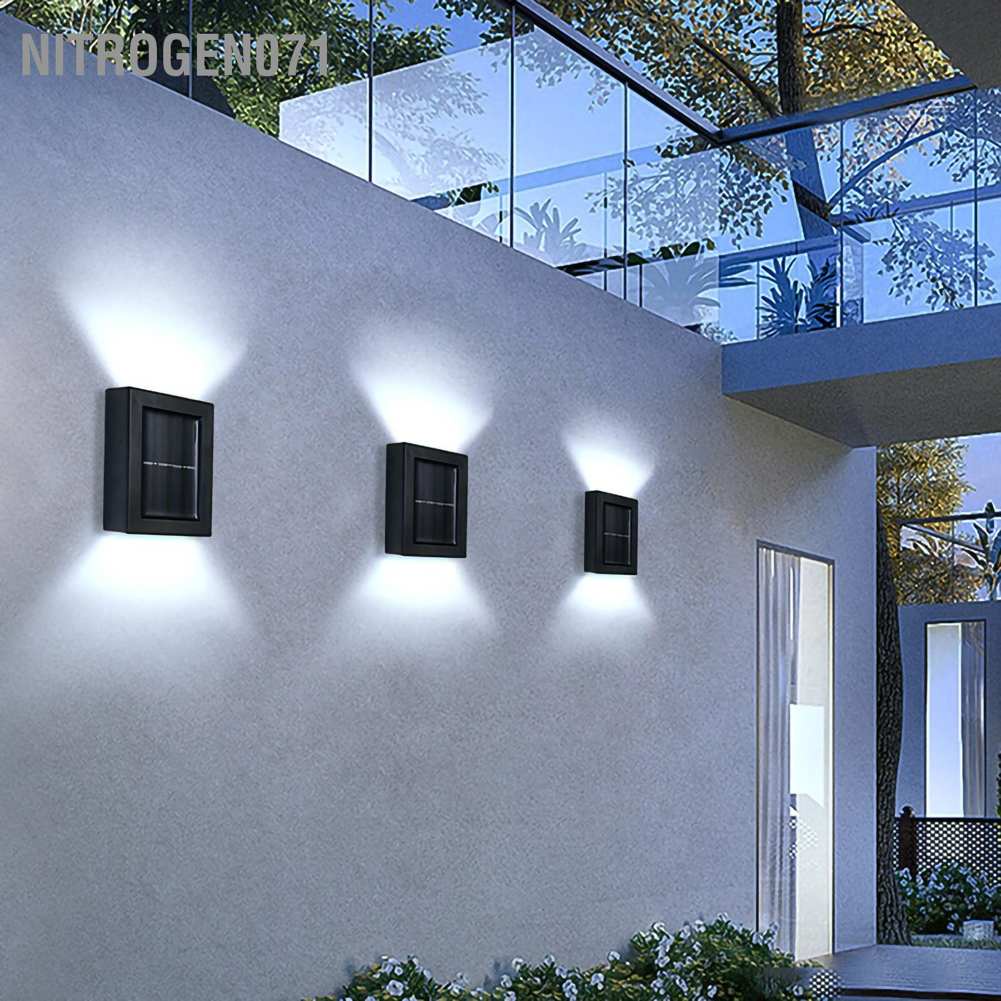 Nitrogen071Đèn Led Năng Lượng Mặt Trời Chống Thấm Nước Trang Trí Hàng Rào Sân Vườn 1.2V 5W